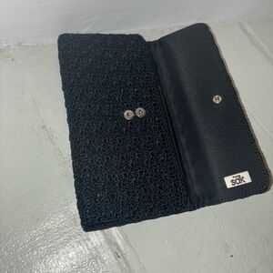 The Sak Black Crocheted Wallet
